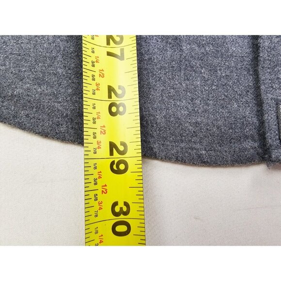 Untuckit Size Large Mens Gray Flannel Pocket Long Sleeve Logo Cotton Shirt - Picture 8 of 10